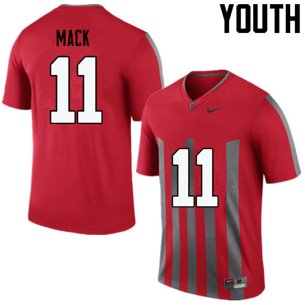 Ohio State Buckeyes Austin Mack Youth #11 Throwback Game Stitched College Football Jersey